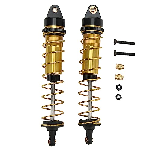 RC -Stoßdämpfer Set, 6 Stcs RC -Dämpfer, Öldruck einstellbare RC -Dämpfer -Sets mit Federn für axiales SCX10 90046 AXI03007 1/10 RC Crawler Car 115 mm (Gold) von Cerlyiont
