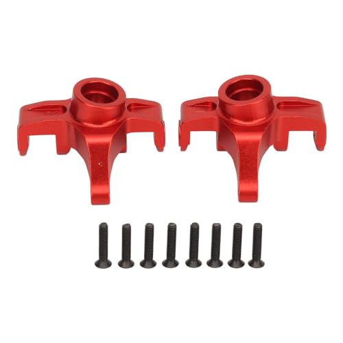 Rc Steering Cup Set, 1 Pair Aluminum Alloy RC Car Steering Cup, Car Steering Knuckle Accessory Part for MJX 1/14 14210 1/16 16208 (Red) von Cerlyiont