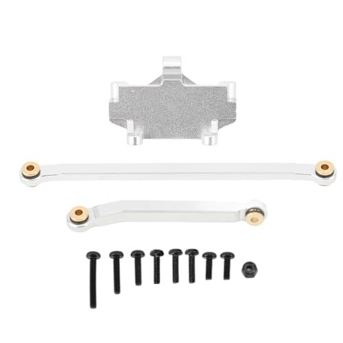 Servo Mount Steering Links Set, Aluminum Alloy Servo Mount, RC Car Steering Servo Mount Upgrade Parts for 1/18 4WD CP18P (Silver) von Cerlyiont