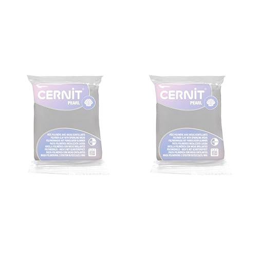 CERNIT CE8656085AMZC - Un lot de 2 Pains de Pâte Polymère PEARL - Pâte à Modeler à Cuire, Pâte cuisson modelage adultes - Couleur Blanc Nacré - 2 Blocs de 56 g CERNIT CE8656085AMZC - Un lot de 2 Pains de Pâte Polymère PEARL - Pâte à Modeler à Cuire, Pâte cuisson modelage adultes - Couleur Blanc Nacré - 2 Blocs de 56 g von Cernit