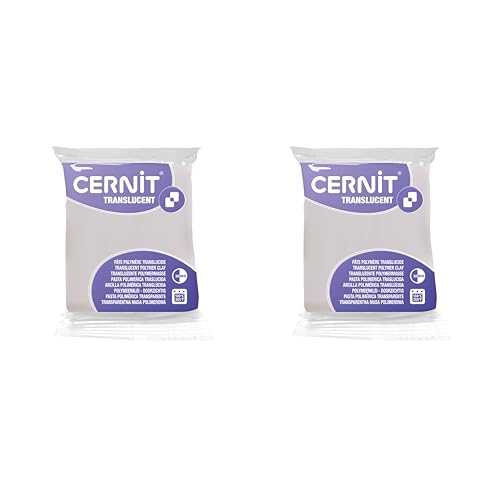 CERNIT CE9256005AMZC - Un lot de 2 Pains de Pâte Polymère Translucide - Pâte à Modeler à Cuire - Couleur Translucide - 2 Blocs de 56 g CERNIT CE9256005AMZC - Un lot de 2 Pains de Pâte Polymère Translucide - Pâte à Modeler à Cuire - Couleur Translucide - 2 Blocs de 56 g von Cernit