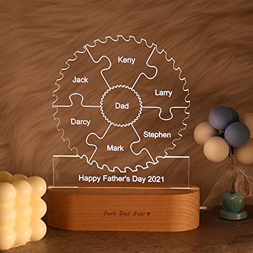 Certykllp Personalisierte Muttertags-Namen-Puzzle-Lampe, personalisiertes Familien-Puzzle-Schild, Nachtlicht mit individuellem Namen, perfekte Heimdekoration, Muttertag, Vatertag, Geburtstagsgeschenke Certykllp Personalisierte Muttertags-Namen-Puzzle-Lampe, personalisiertes Familien-Puzzle-Schild, Nachtlicht mit individuellem Namen, perfekte Heimdekoration, Muttertag, Vatertag, Geburtstagsgeschenke von Certykllp