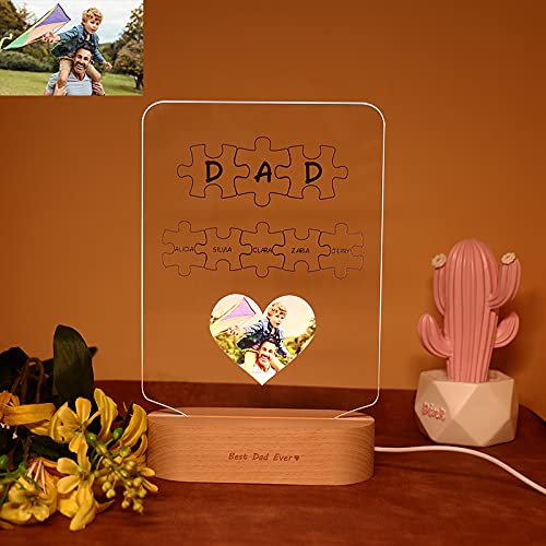 Nachtlicht mit Puzzleteil, Geschenk für Papa von Tochter und Sohn, Vatertag, Muttertag für Ehemann, personalisiertes Nachtlicht Nachtlicht mit Puzzleteil, Geschenk für Papa von Tochter und Sohn, Vatertag, Muttertag für Ehemann, personalisiertes Nachtlicht von Certykllp