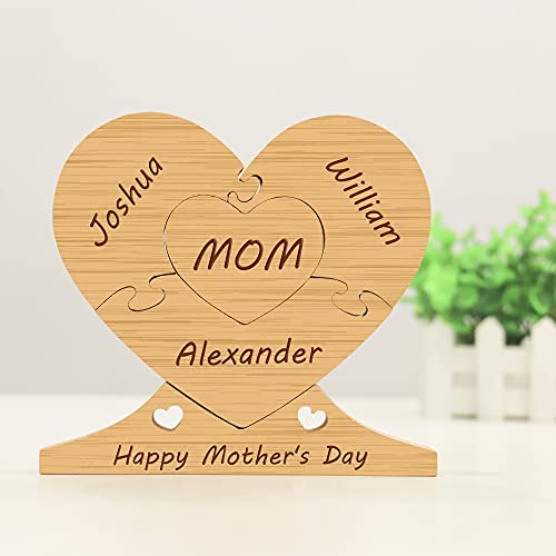 Personalisierbares Muttertagspuzzle, Holzpuzzle mit Namen, Herz-Puzzle, personalisierter Kunsttext mit 1–8 Familiennamen, Herz-Puzzle, perfekte Heimdekoration, Muttertag, Geburtstagsgeschenke für Mama Personalisierbares Muttertagspuzzle, Holzpuzzle mit Namen, Herz-Puzzle, personalisierter Kunsttext mit 1–8 Familiennamen, Herz-Puzzle, perfekte Heimdekoration, Muttertag, Geburtstagsgeschenke für Mama von Certykllp