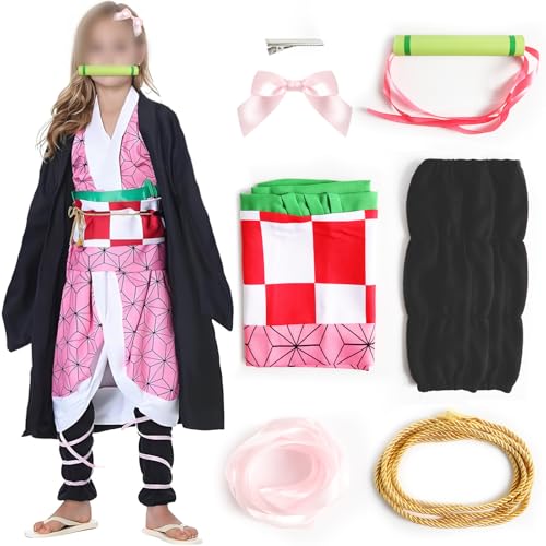Cevikno Nezuko Cosplay Kostüm für Erwachsene Nezuko Tanjirou Kochou Shinobu Mitsuri Kostüm Set, Nezuko Mädchen Nezuko Kleid Anime Kostüm für Halloween Karneval Cevikno Nezuko Cosplay Kostüm für Erwachsene Nezuko Tanjirou Kochou Shinobu Mitsuri Kostüm Set, Nezuko Mädchen Nezuko Kleid Anime Kostüm für Halloween Karneval von Cevikno