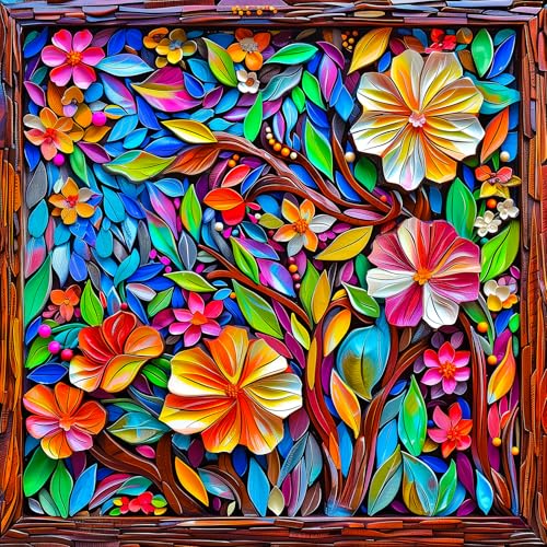 Cgoalmoer Blumenpuzzle für Erwachsene, 1000 Teile, graviertes 3D-Effekt, Blumenpuzzle, einzigartiges Design-Puzzle als Heimdekoration Cgoalmoer Blumenpuzzle für Erwachsene, 1000 Teile, graviertes 3D-Effekt, Blumenpuzzle, einzigartiges Design-Puzzle als Heimdekoration von Cgoalmoer