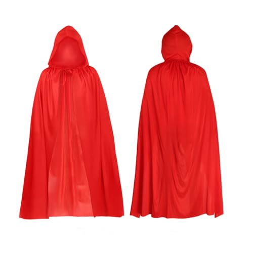 ChAusa Roter Umhang mit Kapuze, 120 cm, Erwachsenenkostüm, Unisex, Erwachsene, Kinder, Kapuzenmantel, Umhang für Vampir, Halloween, Familienfeier, Fasching, Maskerade ChAusa Roter Umhang mit Kapuze, 120 cm, Erwachsenenkostüm, Unisex, Erwachsene, Kinder, Kapuzenmantel, Umhang für Vampir, Halloween, Familienfeier, Fasching, Maskerade von ChAusa