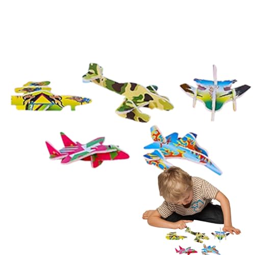 Chaies 3D-Puzzle für Kinder, 3D-Tierpuzzle,Flugzeugmodell-Puzzle 10 Teile | DIY 3D-Puzzle-Set, Denksportaufgaben, pädagogisches Mint-Spielzeug für Erwachsene und Kinder von Chaies