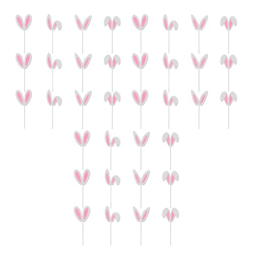 Chaies -Cupcake-Dekoration, Hasenohr-Kuchendekoration, 36-teilig, Hasenohren, Kuchendekoration, Hasenohren, Cupcake-Dekoration, lustiger Hase, Dekoration von Chaies