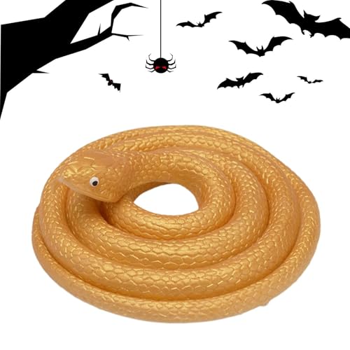 Chaies Falsche Schlangen – falsche Schlange 31,5 Zoll, Zubehör für Gartenschlangen zum Fernhalten von Vögeln, Streiche des Aprilfisches und Halloween-Dekoration von Chaies