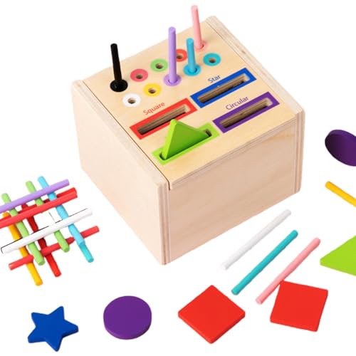 Chaies Formensortierer aus Holz, Sortierbox für Formen aus Holz | STEM Sortierwürfel | Lernspiel für Kinder ab 3 Jahren, passendes Würfelspielzeug für Kleinkinder von Chaies