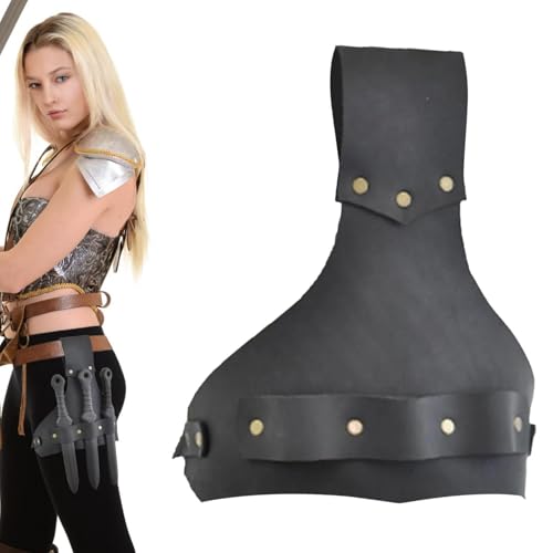 Chaies Froschetui mit mittelalterlichen Schwertern, Froschdecke mit großen Schwertern der mittelalterlichen Renaissance | Lederscheide Vintage, Fantasie, Geschichte, Cosplay-Zubehör von Chaies