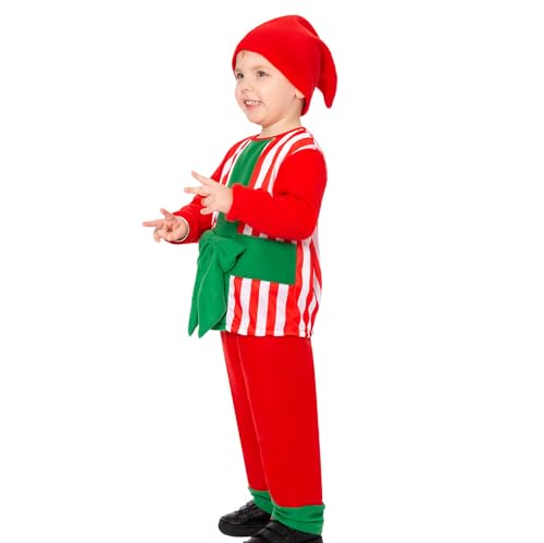 Chaies Jungen-Geschenkbox-Outfit - Hautfreundliches Geschenkbox-Kostüm mit Schleife | Kinderkostümzubehör für Rollenspiele, Familientreffen, Weihnachtsfeier, Fotografie von Chaies