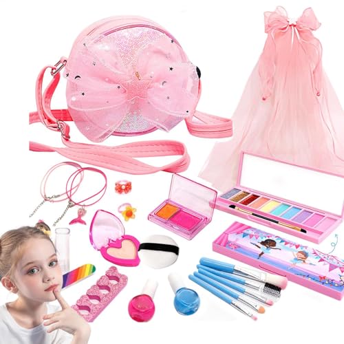 Chaies Kinder-Make-up-Set, Make-up-Set für Kinder | Make-up-Spielset, waschbares Make-up-Spielzeug für Kinder,Dress-Up Kosmetikkoffer, Deluxe-Make-up-Set für Geburtstagsspielzeug, Kinder im Alter von von Chaies