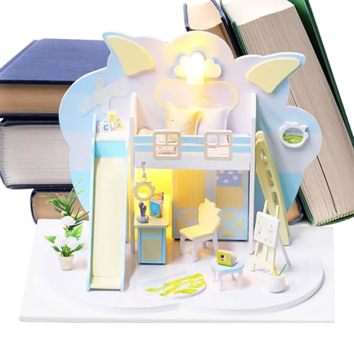 Chaies Mini Haus Bausatz | Schafsform Mini-Haus Bausatz Für Erwachsene,Bauspielzeug Deko Modell Für Frauen Teenager Kinder Garten Halloween Weihnachten von Chaies