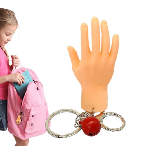 Chaies Miniatur-Schlüsselanhänger mit kleinen Händen, kleine Hand-Fingerpuppen - Winzige Fingerhände,Gag Toys Lustiges Handspielzeug für lustige Shows, Ostern, Partygeschenke, Katzeninteraktion von Chaies