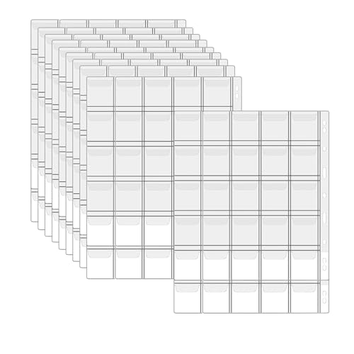 Chaies Münzsammlungsbuch | Sammelalbum für Münzen | Münzsammlungsbuch, Neujahrsgeschenk, transparentes Münzalbum, tragbar von Chaies