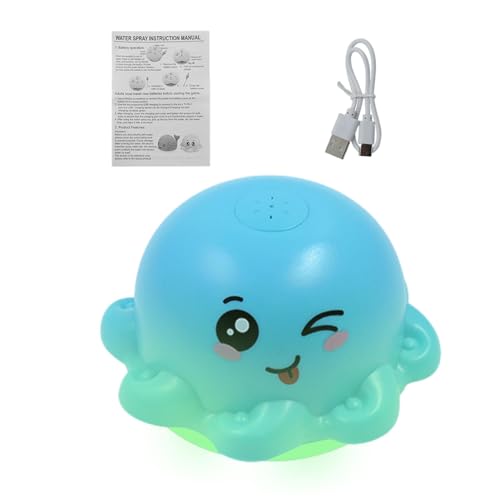 Chaies Oktopus-Badespielzeug, Badespielzeug-Sprinkler | Leuchtender Octopus Badesprüher - Sprühwasser-Schwimmbad-Badezimmerspielzeug, automatisches Kinderbecken-Wasserspielzeug für die Dusche von Chaies
