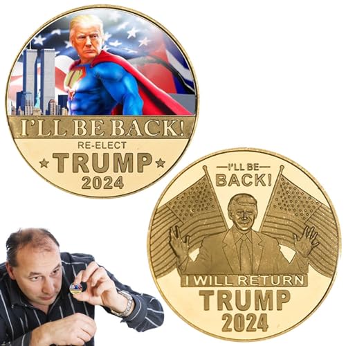 Chaies Trump-Münzen, Vergoldetes Trump-Geld für die Präsidentschaftskampagne, Challenge-Münzen für Trump-Anhänger, Erinnerungsgeschenk, Münzsammlung, patriotische Sammlung, Heimdekoration von Chaies