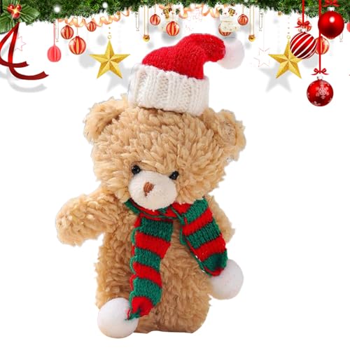 Chaies Weihnachtsbär aus Plüsch, Weihnachtsbär aus Plüsch | niedlicher Plüsch, Schal, Bär, weiß, braun | Kuchendekoration aus weichem Plüsch, 6,3 Zoll, Weihnachtsbär aus Plüsch zum Geburtstag, Chaies Weihnachtsbär aus Plüsch, Weihnachtsbär aus Plüsch | niedlicher Plüsch, Schal, Bär, weiß, braun | Kuchendekoration aus weichem Plüsch, 6,3 Zoll, Weihnachtsbär aus Plüsch zum Geburtstag, von Chaies