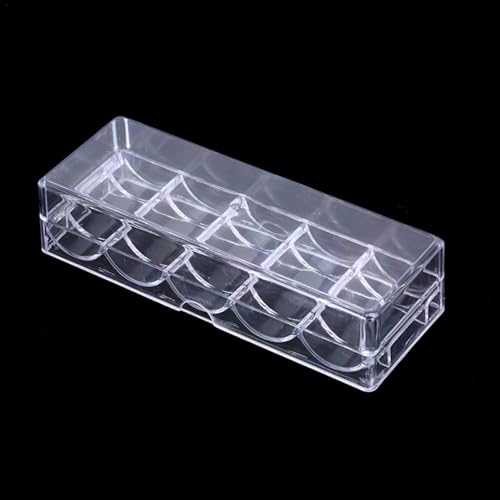 Pokerkoffer Transparent Acryl Pokerchips Box Mit Abdeckung 100 Chips Aufbewahrungskoffer Casino Tischzubehör Playing Cards Poker Chip Tray Set Für 100 Pokerchips, Chip-Gestell / -Tablett, Durchsichtig von Chaies