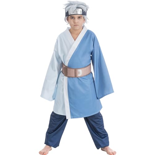 Chaks Boruto Kostüm Mitsuki für Kinder Gr. 128-152 blau Naruto-Kostüm Manga Anime Cosplay Fasching Karneval (128) von Chaks