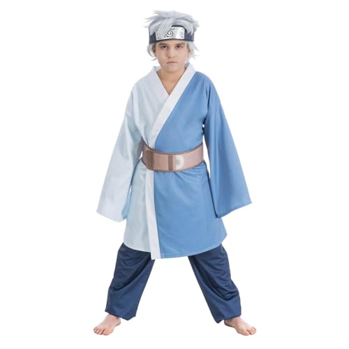 Chaks Boruto Kostüm Mitsuki für Kinder Gr. 128-152 blau Naruto-Kostüm Manga Anime Cosplay Fasching Karneval (152) von Chaks