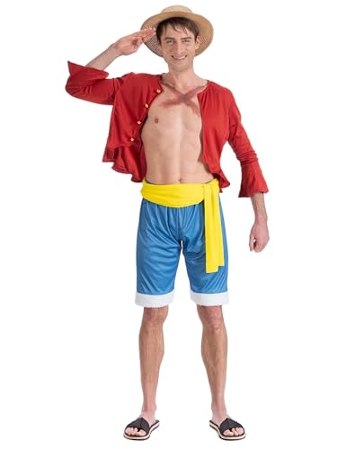 Chaks Luffy One Piece Kostüm für Erwachsene – Rot – L Chaks Luffy One Piece Kostüm für Erwachsene – Rot – L von Chaks