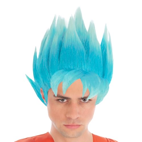 Chaks - Goku Super Saiyajin Gott Perücke, Dragon Ball, Kostüm Accessoire für Karneval, Halloween und Anime Fans von Chaks