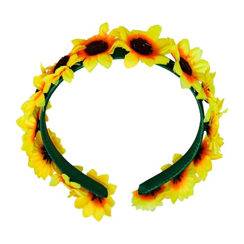Chaks - Haarreif mit Sonnenblumen, Blumenkranz für Damen, Hippie, 70er Jahre, Accessoires, Festival, Karneval Chaks - Haarreif mit Sonnenblumen, Blumenkranz für Damen, Hippie, 70er Jahre, Accessoires, Festival, Karneval von Chaks