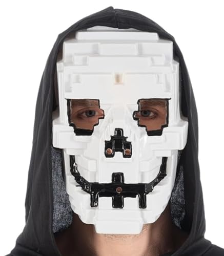 Chaks Halloween Maske Gamer Totenkopf | Weiß Schwarz von Chaks
