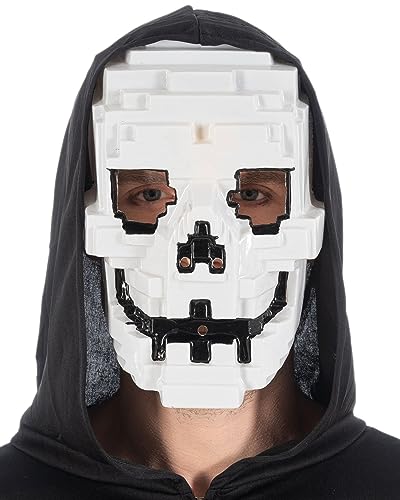 Chaks Halloween Maske Gamer Totenkopf | Weiß Schwarz von Chaks