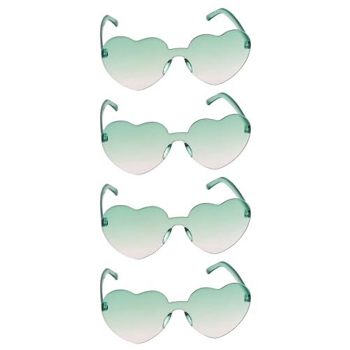 Chaks - Herz Sonnenbrille, 4 Stück, Retro Partybrille mit Farbverlauf, Hippie Brille für Festival und Mottoparty Chaks - Herz Sonnenbrille, 4 Stück, Retro Partybrille mit Farbverlauf, Hippie Brille für Festival und Mottoparty von Chaks
