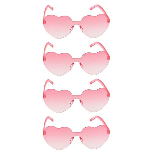 Chaks - Herz Sonnenbrille, 4 Stück, Retro Partybrille mit Farbverlauf, Hippie Brille für Festival und Mottoparty Chaks - Herz Sonnenbrille, 4 Stück, Retro Partybrille mit Farbverlauf, Hippie Brille für Festival und Mottoparty von Chaks