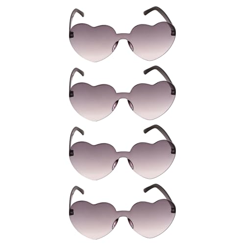 Chaks - Herz Sonnenbrille, 4 Stück, Retro Partybrille mit Farbverlauf, Hippie Brille für Festival und Mottoparty Chaks - Herz Sonnenbrille, 4 Stück, Retro Partybrille mit Farbverlauf, Hippie Brille für Festival und Mottoparty von Chaks