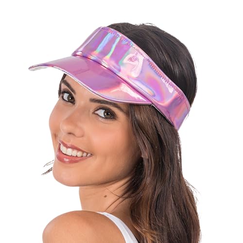 Chaks - Holografische Visor Cap, glänzende Schirmmütze, 80er Basecap für Festival, JGA, Karneval Chaks - Holografische Visor Cap, glänzende Schirmmütze, 80er Basecap für Festival, JGA, Karneval von Chaks