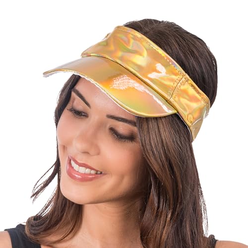 Chaks - Holografische Visor Cap, glänzende Schirmmütze, 80er Basecap für Festival, JGA, Karneval Chaks - Holografische Visor Cap, glänzende Schirmmütze, 80er Basecap für Festival, JGA, Karneval von Chaks