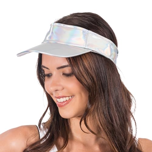Chaks - Holografische Visor Cap, glänzende Schirmmütze, 80er Basecap für Festival, JGA, Karneval Chaks - Holografische Visor Cap, glänzende Schirmmütze, 80er Basecap für Festival, JGA, Karneval von Chaks