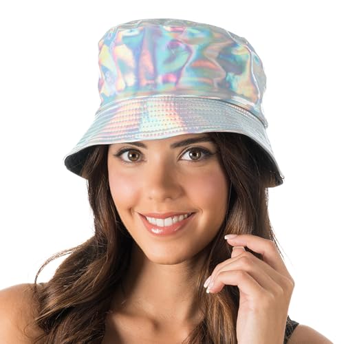 Chaks - Holografischer Fischerhut, Bucket Hat mit Glanz, Mütze für Festival, Karneval, Mottoparty Chaks - Holografischer Fischerhut, Bucket Hat mit Glanz, Mütze für Festival, Karneval, Mottoparty von Chaks
