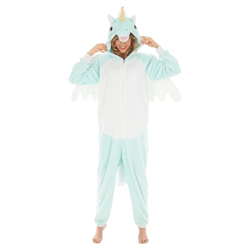 Chaks - Kostüm Der Grinch™, Overall für Erwachsene, Jumpsuit, Onesie für Karneval, Weihnachtskostüm von Chaks