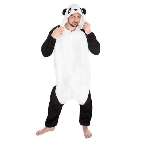 Chaks - Kostüm Panda für Erwachsene, Overall mit Kapuze, Tier Kostüm für Karneval, Mottoparty Chaks - Kostüm Panda für Erwachsene, Overall mit Kapuze, Tier Kostüm für Karneval, Mottoparty von Chaks