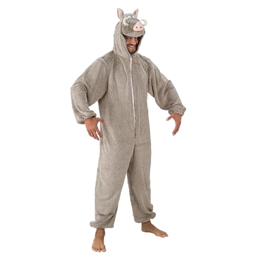 Chaks - Kostüm Wildschwein, Asterix und Obelix, Onesie mit Kapuze, Verkleidung für Karneval und Comic Con von Chaks