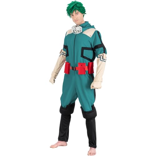 Chaks My Hero Academia Kostüm Izuku Midoriya für Herren Gr. S-L grün Manga-Kostüm Anime Lizenz Fasching Karneval (S) von Chaks