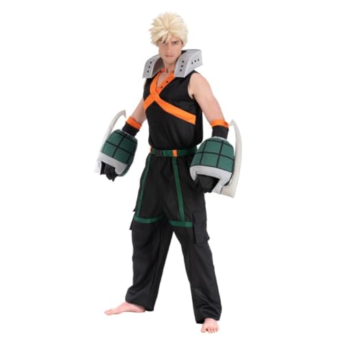 Chaks My Hero Academia Kostüm Katsuki Bakugo für Herren Gr. S-L Manga Kostüm Anime Lizenz Fasching Karneval (L) von Chaks