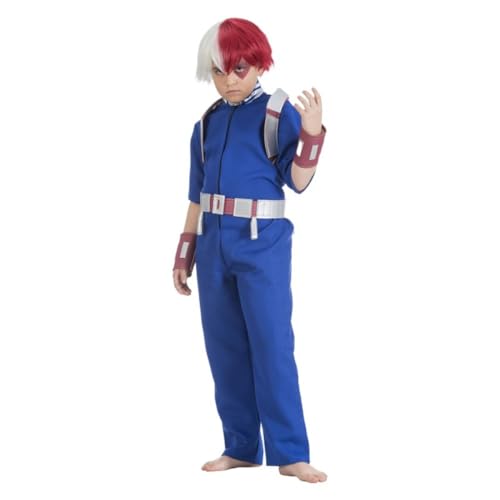 Chaks My Hero Academia Kostüm Shoto Todoroki für Kinder Gr. 128-152 blau Manga-Kostüm Anime Cosplay Fasching Karneval (152) von Chaks