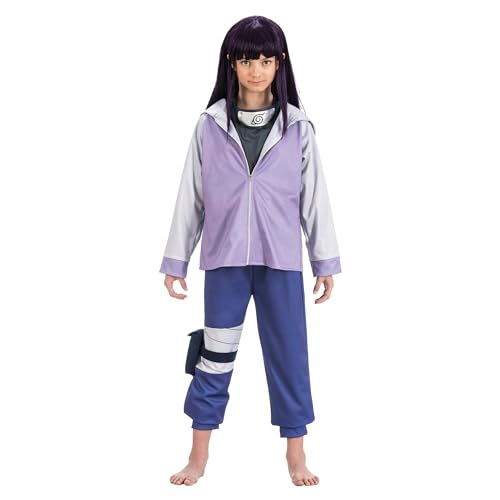 Chaks Naruto Kostüm Hinata Uzumaki für Kinder Gr. 128-152 blau lila Manga-Kostüm Anime Cosplay Fasching Karneval (128) von Chaks