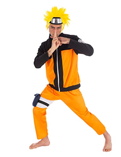 CHAKS Naruto-Kostüm für Kinder, Orange, 9 bis 10 Jahre (140 cm) von Chaks