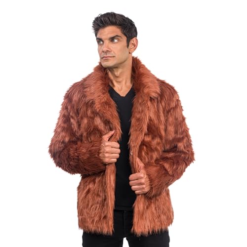 Chaks - Pelzmantel für Erwachsene, kurze Felljacke aus Kunstfell, für Karneval, Festival, Party Fashion Chaks - Pelzmantel für Erwachsene, kurze Felljacke aus Kunstfell, für Karneval, Festival, Party Fashion von Chaks