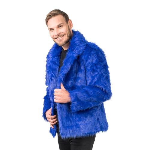 Chaks - Pelzmantel für Erwachsene, kurze Felljacke aus Kunstfell, für Karneval, Festival, Party Fashion Chaks - Pelzmantel für Erwachsene, kurze Felljacke aus Kunstfell, für Karneval, Festival, Party Fashion von Chaks