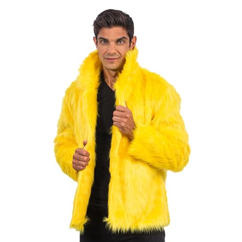 Chaks - Pelzmantel für Erwachsene, kurze Felljacke aus Kunstfell, für Karneval, Festival, Party Fashion Chaks - Pelzmantel für Erwachsene, kurze Felljacke aus Kunstfell, für Karneval, Festival, Party Fashion von Chaks